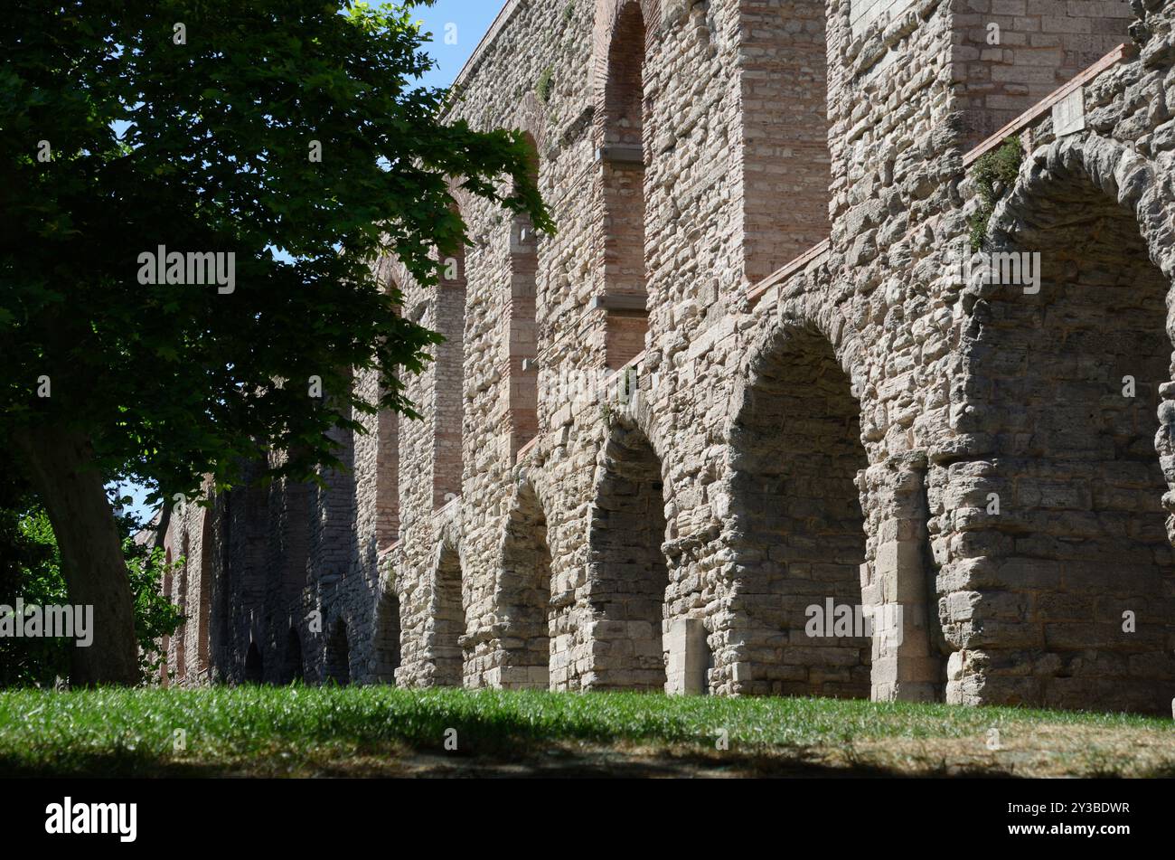 Acquedotto di Valens, Fatih, Istanbul, Turchia, Europa-Asia Foto Stock