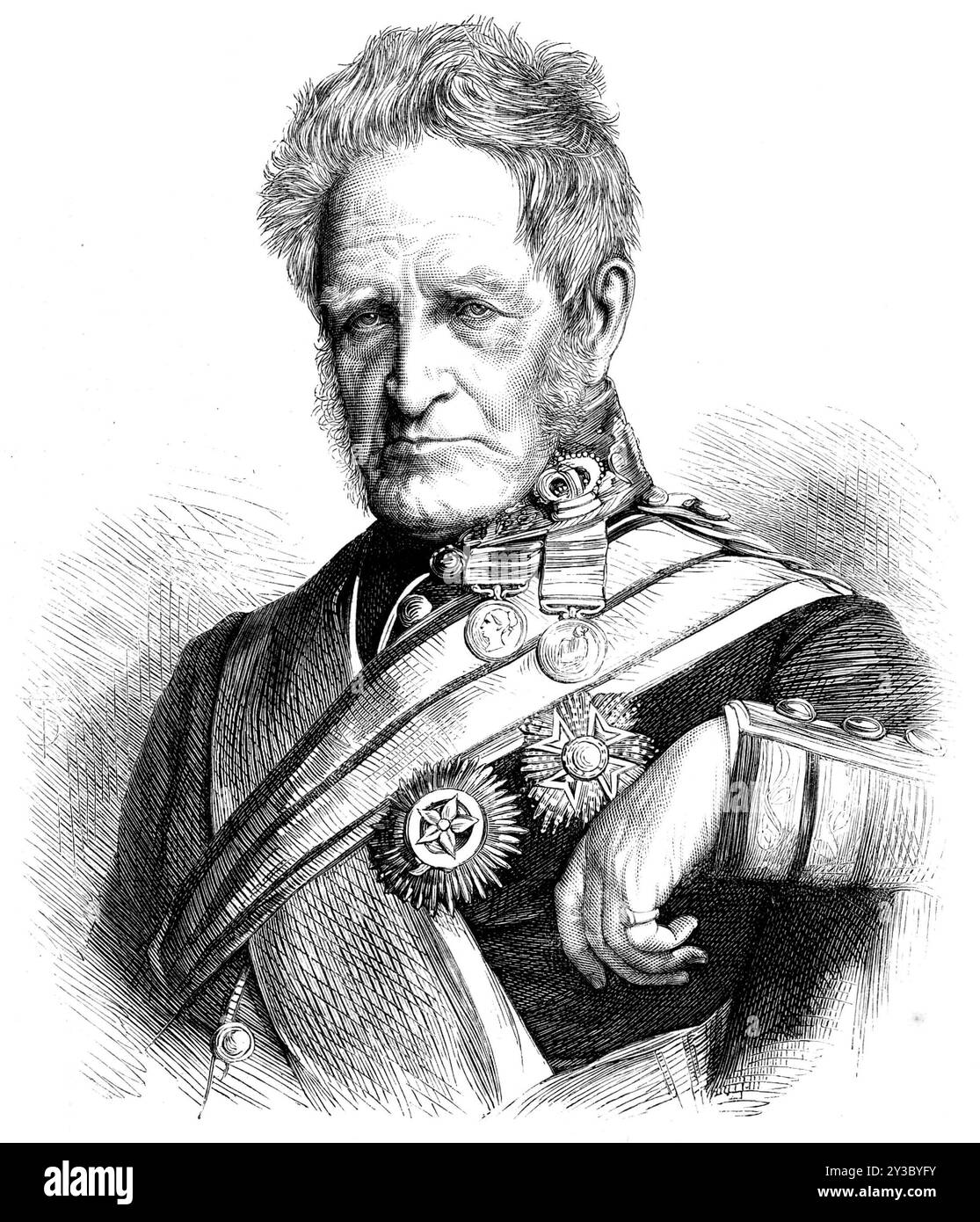 Feldmaresciallo Sir G. Pollock, G.C.B., il nuovo conestabile della Torre di Londra, 1871. Incisione dopo una fotografia di John Watkins. Questo soldato veterano... è entrato al servizio militare della compagnia delle Indie Orientali quasi settant'anni fa... ha costretto il passo Khyber a una serie di operazioni brillanti e abili. He...defeated le forze afghane a Mamookail, di nuovo a Jugdulluck...e, infine, tutte le truppe sotto Akhbar Khan...prese la città di Cabul [cioè Kabul], e successivamente fece rilasciare i prigionieri così a lungo tenuti in prigionia...per questi servizi fu ricompensato dall'essere nomino Foto Stock