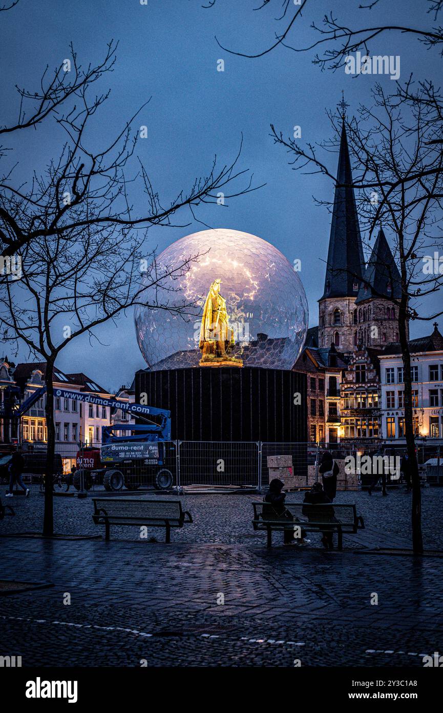 Winter Light Festival a Gand, Belgio Foto Stock