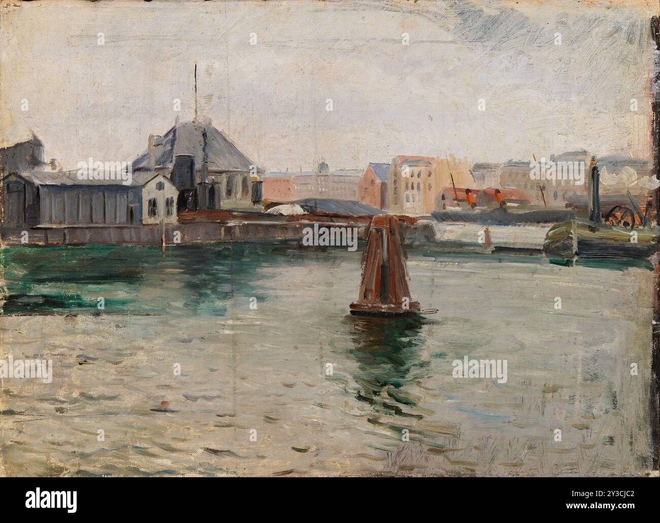 Vista da Havnegade, 1890-1906. Lungomare di Copenhagen. Foto Stock