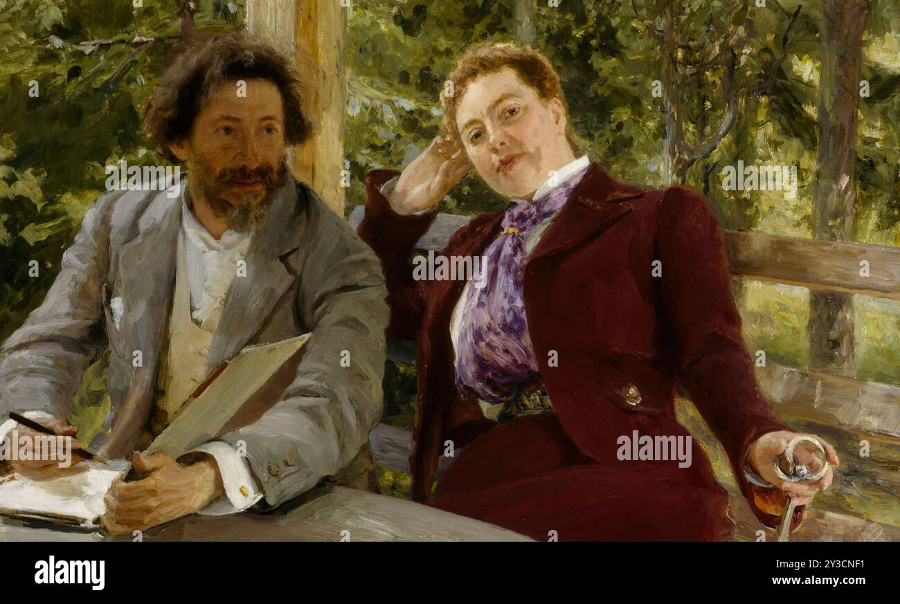 Doppio Ritratto di Natalia Nordmann e Ilya Repin, 1903. Foto Stock