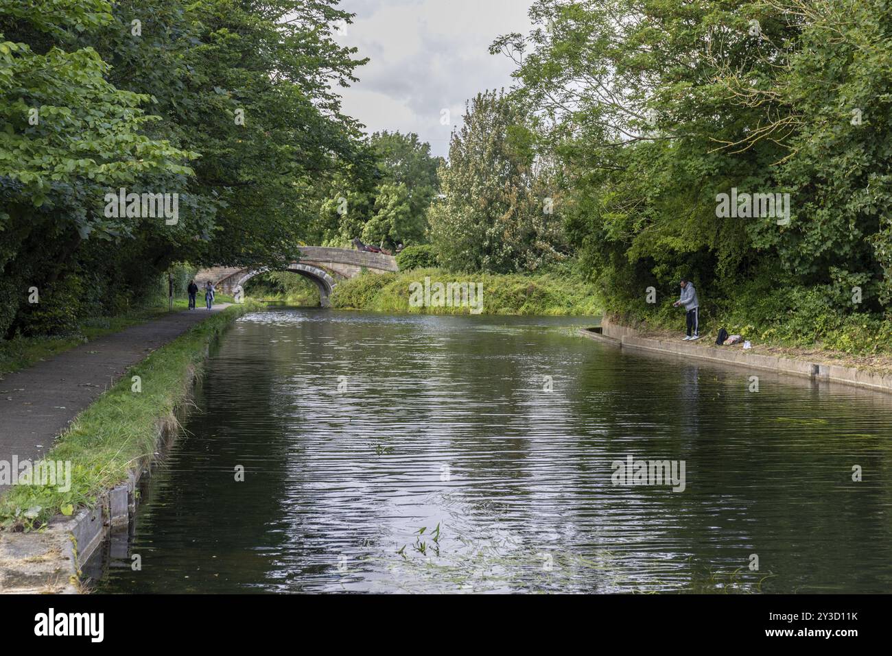 Stone Bridge 108, ponte ad arco in pietra sul canale di Lune e acquedotto, Lancashire, Inghilterra, Gran Bretagna Foto Stock