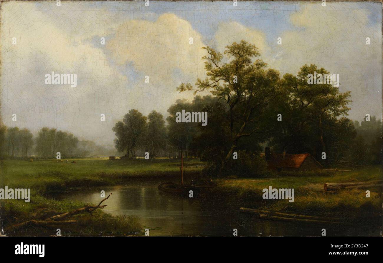 Fiume in Francia, 1872. Foto Stock