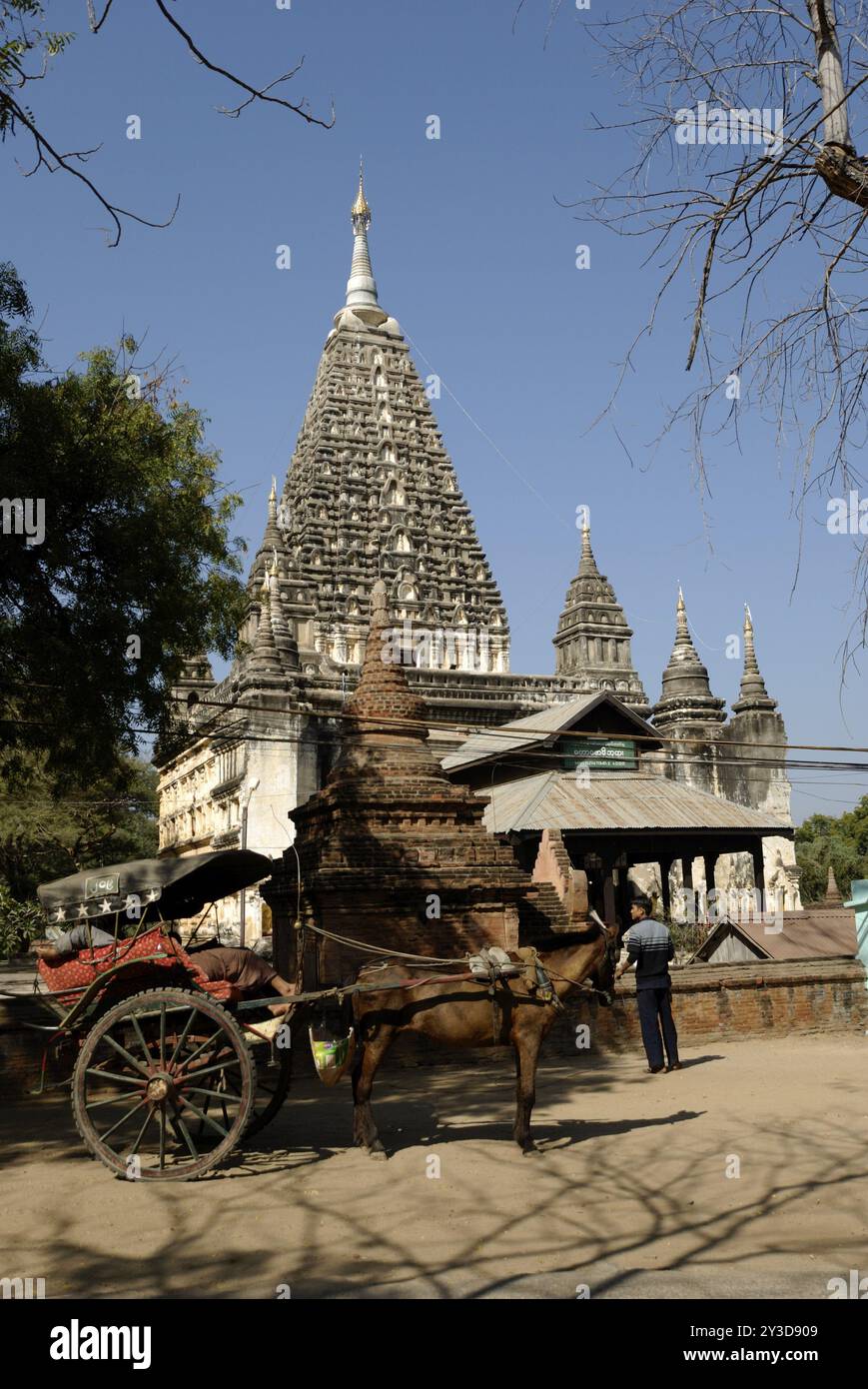 Tempio Mahabodhi, Bagan, Myanmar, Asia Foto Stock