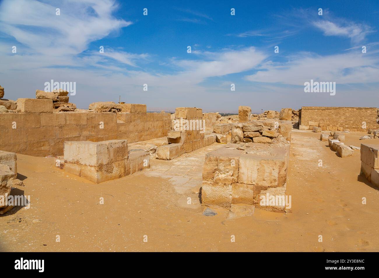 Egitto, Saqqara Sud, tempio funerario di re Pepi II. Foto Stock