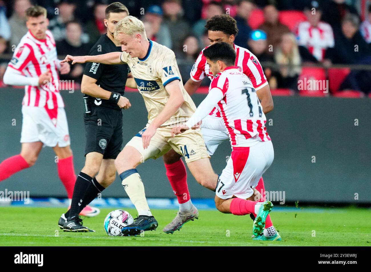 Aalborg, Danimarca. 13 settembre 2024. Superliga match tra AAB e Lyngby Boldklub all'Aalborg Portland Park venerdì 13 settembre 2024. (Foto: Henning Bagger/Scanpix 2024) credito: Ritzau/Alamy Live News Foto Stock