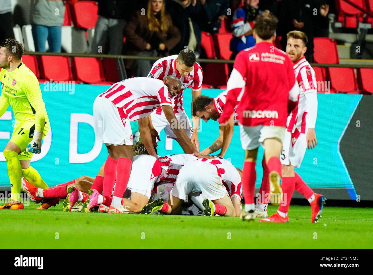 Aalborg, Danimarca. 13 settembre 2024. Superliga match tra AAB e Lyngby Boldklub all'Aalborg Portland Park venerdì 13 settembre 2024. (Foto: Henning Bagger/Scanpix 2024) credito: Ritzau/Alamy Live News Foto Stock