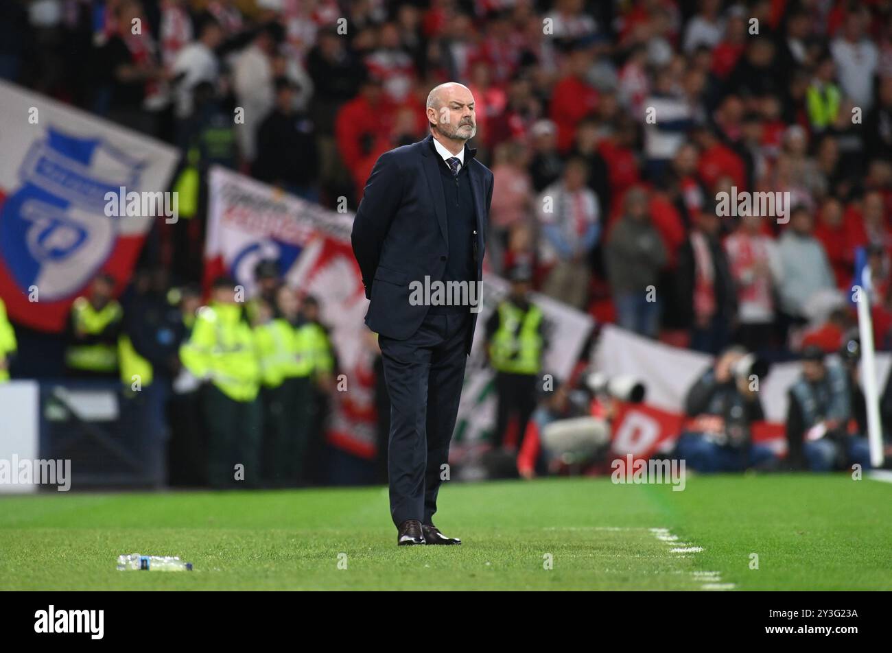 . Scozia contro Polonia UEFA Nations League: League A, gruppo 1 giovedì 5 settembre 2024 Hampden Park, Glasgow. Scozia . Il britannico Steve Clarke è il capo allenatore Foto Stock
