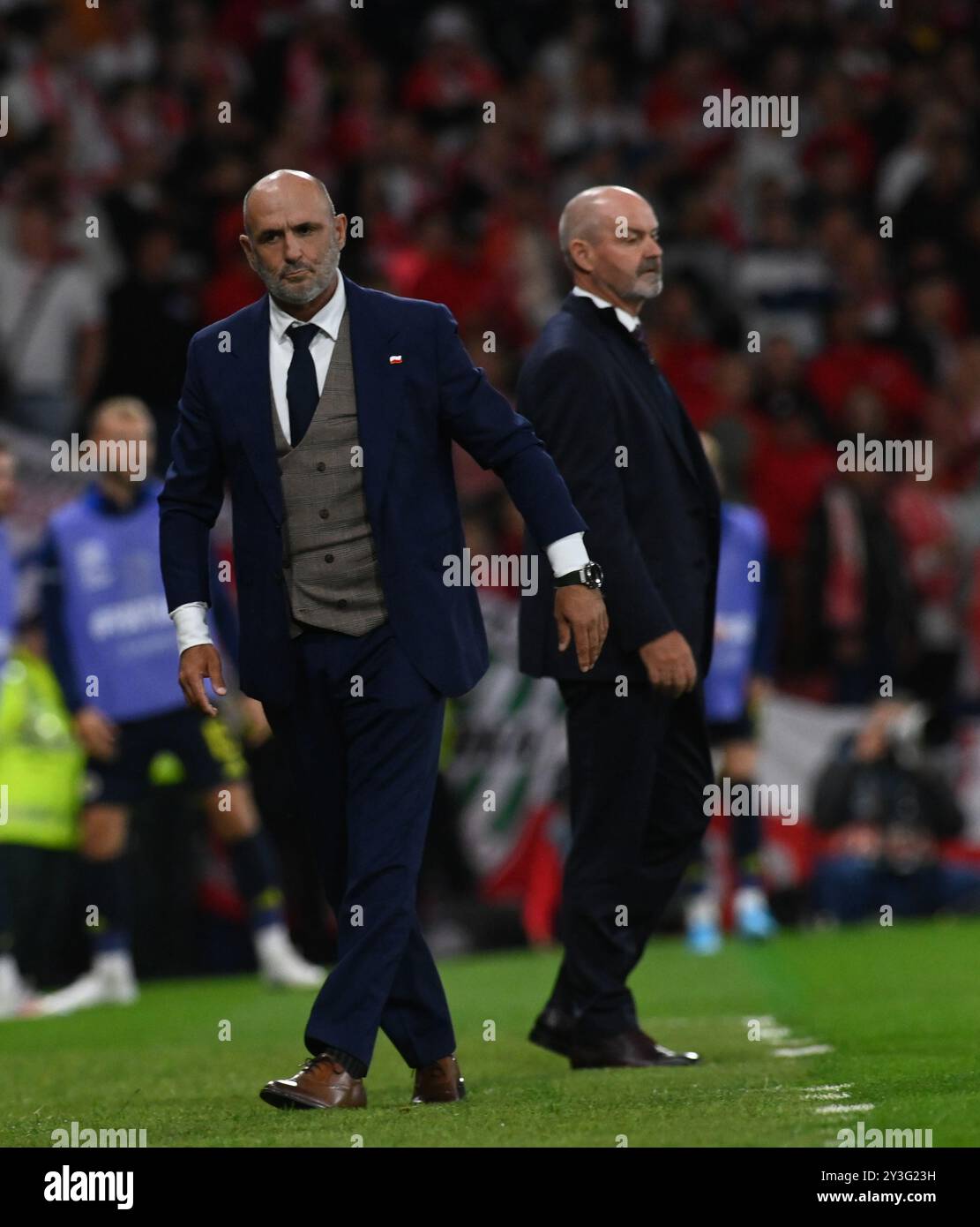 . Scozia contro Polonia UEFA Nations League: League A, gruppo 1 giovedì 5 settembre 2024 Hampden Park, Glasgow. Scozia . Regno Unito, Polonia, allenatore Michal Pro Foto Stock