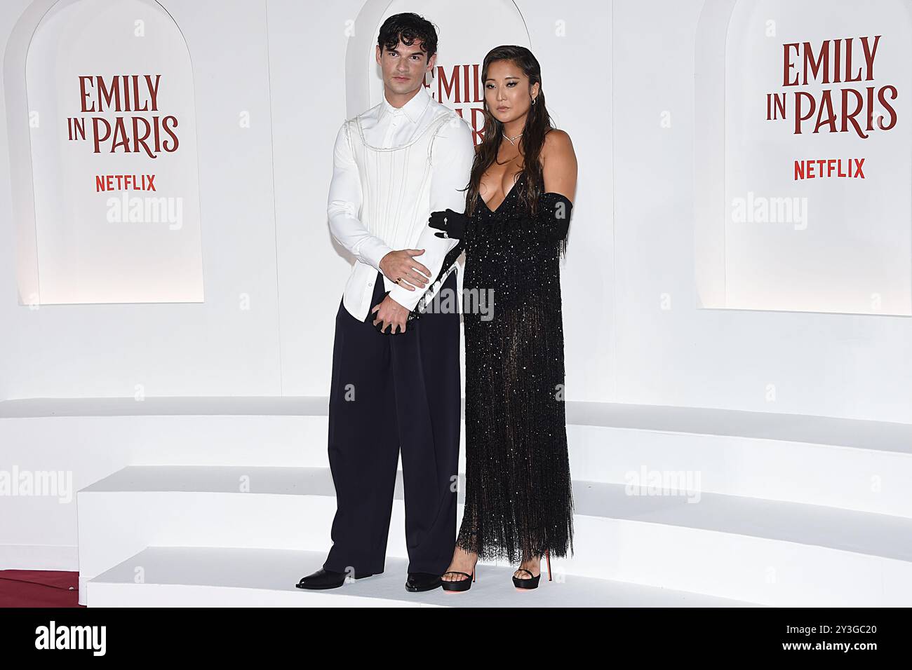 Roma, Lazio. 10 settembre 2024. Paul Forman e Ashley Park durante il Red carpet della quarta stagione di Emily a Parigi. Roma (Italia), 10 set 2024 crediti: massimo insabato/Alamy Live News Foto Stock