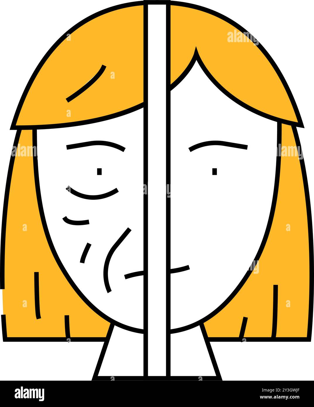 illustrazione a colori dell'icona della procedura di bellezza per il ringiovanimento Illustrazione Vettoriale