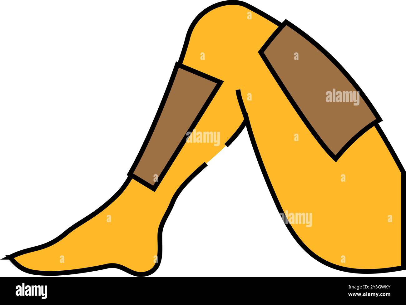 illustrazione a colori dell'icona della procedura di depilazione della paraffina Illustrazione Vettoriale