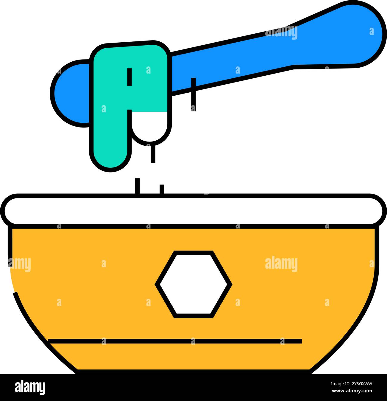 illustrazione a colori dell'icona della cera per la depilazione Illustrazione Vettoriale