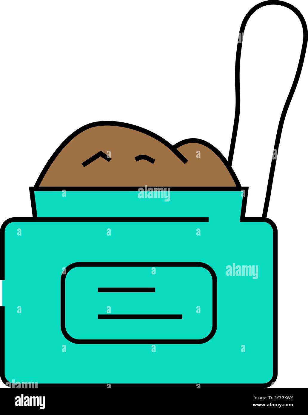 illustrazione a colori dell'icona della crema cosmetologica Illustrazione Vettoriale