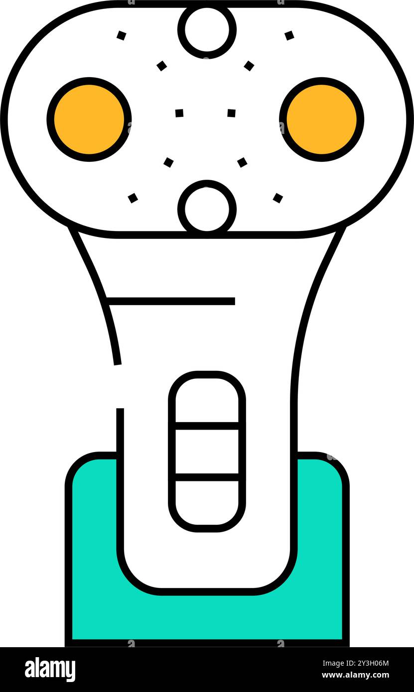 illustrazione a colori dell'icona del dispositivo di sollevamento Illustrazione Vettoriale