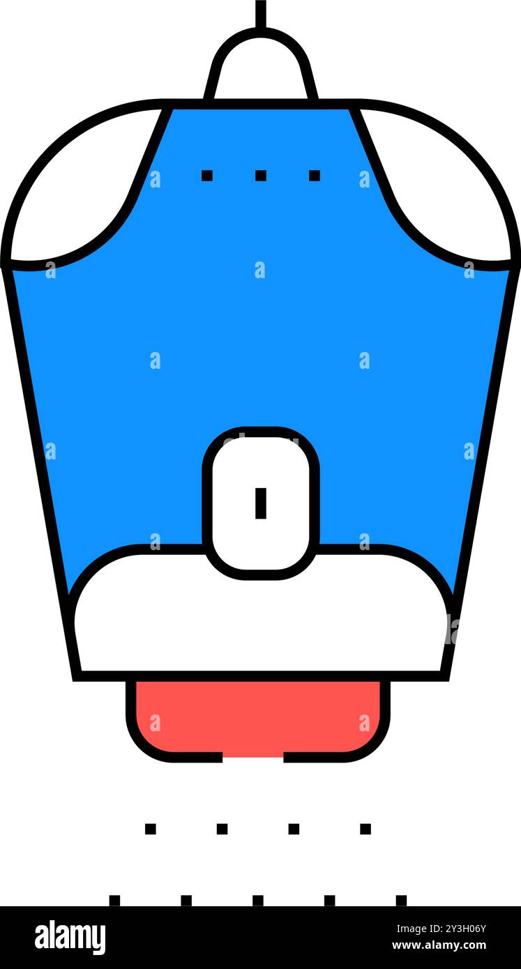 illustrazione a colori del gadget dell'epilatore laser Illustrazione Vettoriale