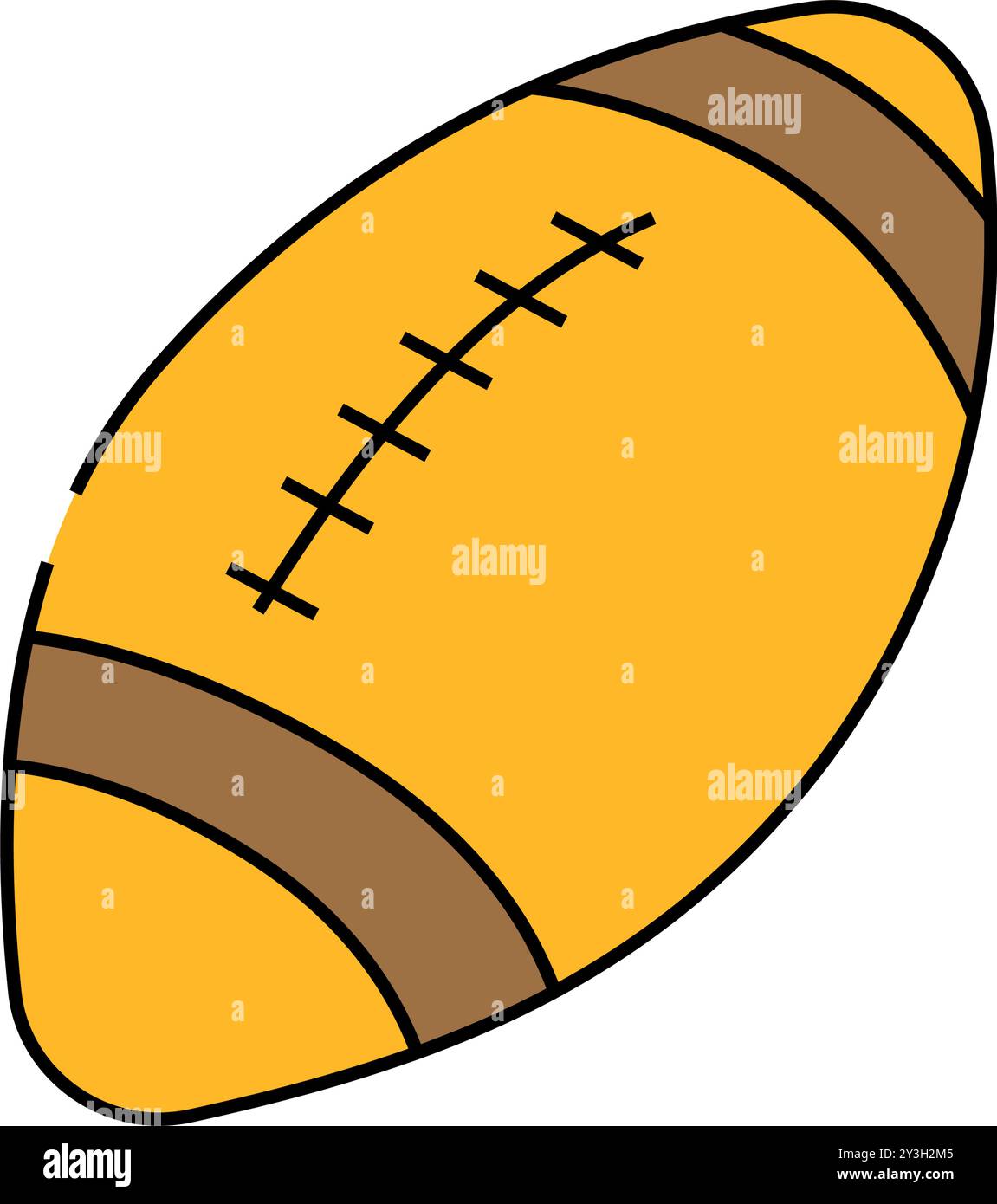 illustrazione a colori dell'icona dell'accessorio ball american football Illustrazione Vettoriale