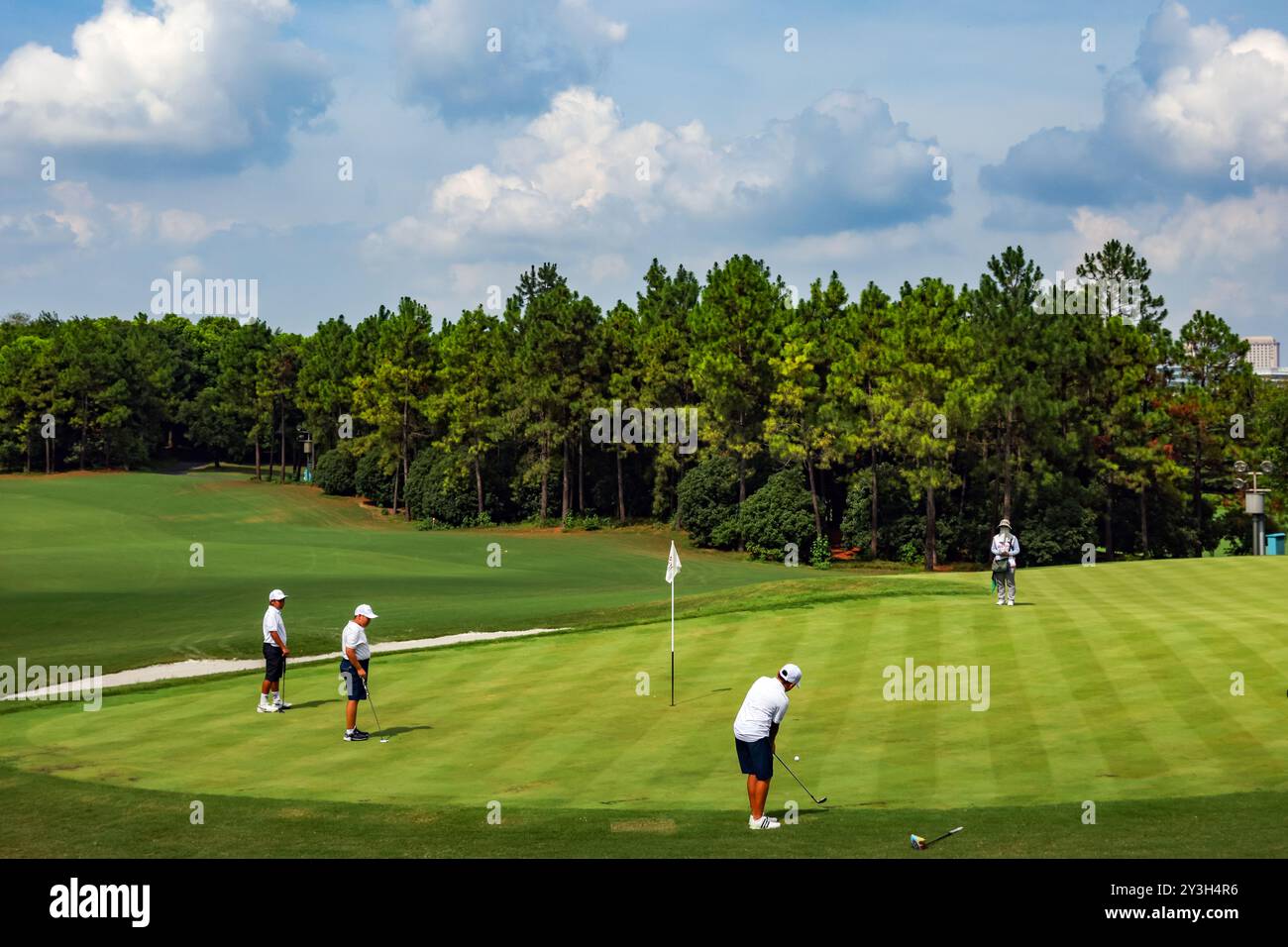 Nanjing, Cina.12 settembre 2024.le finali del campionato HSBC National Junior Golf Championship 2024, ospitate dalla China Golf Association, si sono concluse a Nanjing City, provincia di Jiangsu, il 12 settembre 2024.credito: Yang Bo/China News Service/Alamy Live News Foto Stock