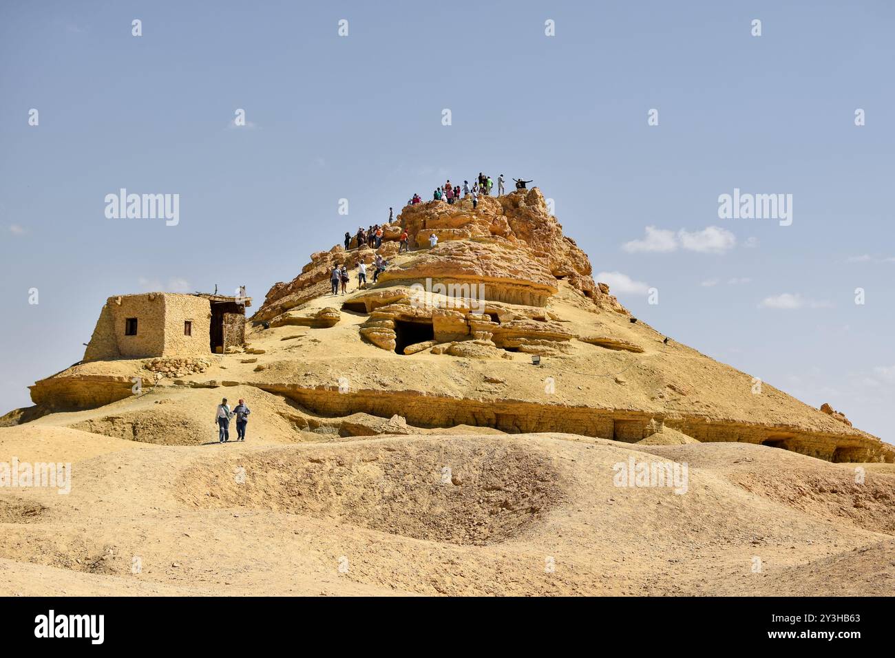la montagna dei morti a siwa oasi egitto Foto Stock
