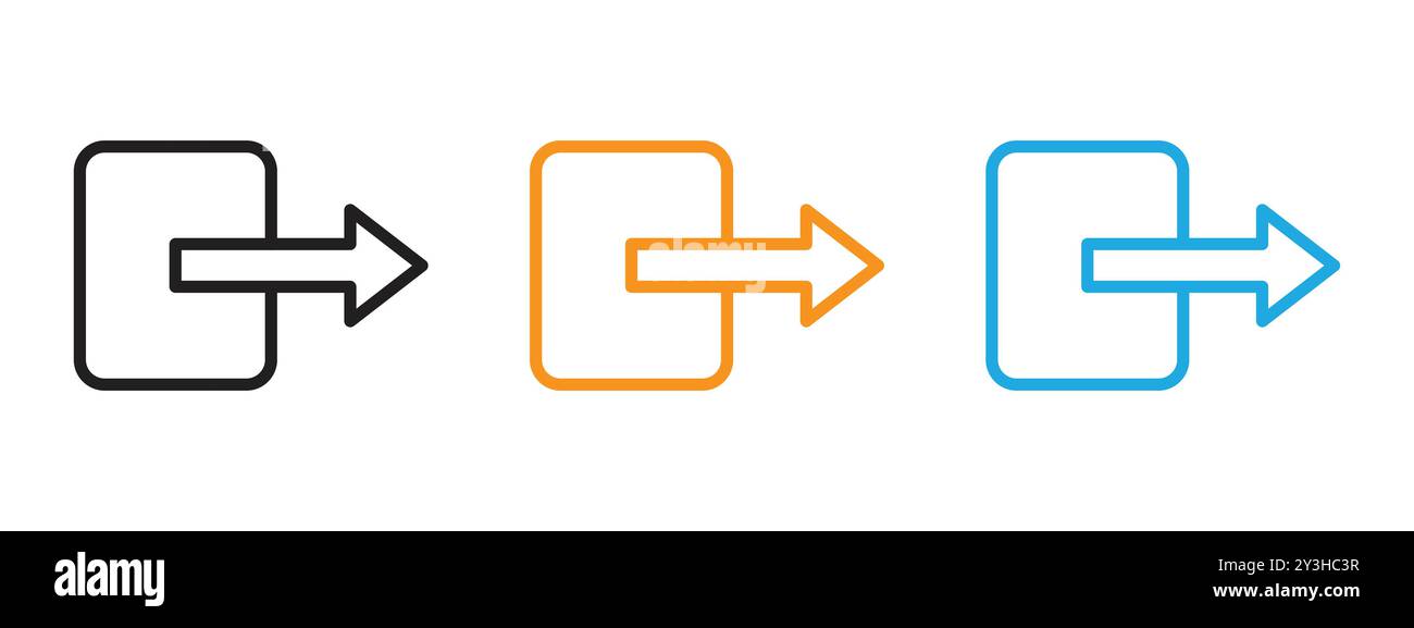 Raccolta di set di logo vettoriale icona di disconnessione per l'interfaccia utente dell'app Web Illustrazione Vettoriale