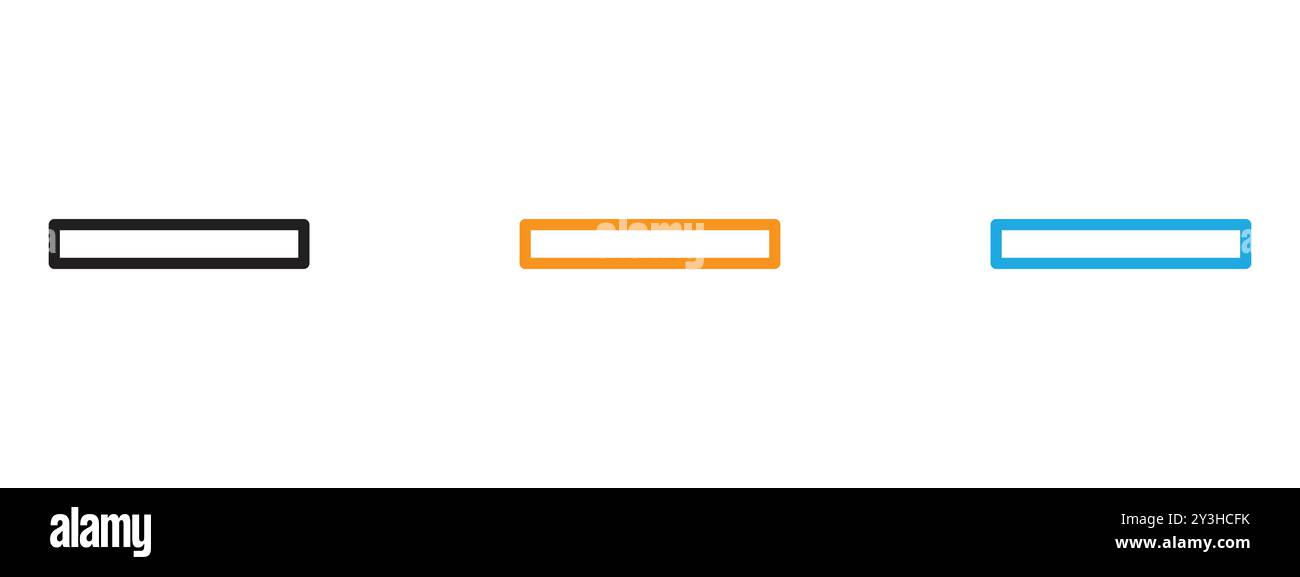 Insieme di logo vettoriale con icona meno per l'interfaccia utente dell'app Web Illustrazione Vettoriale