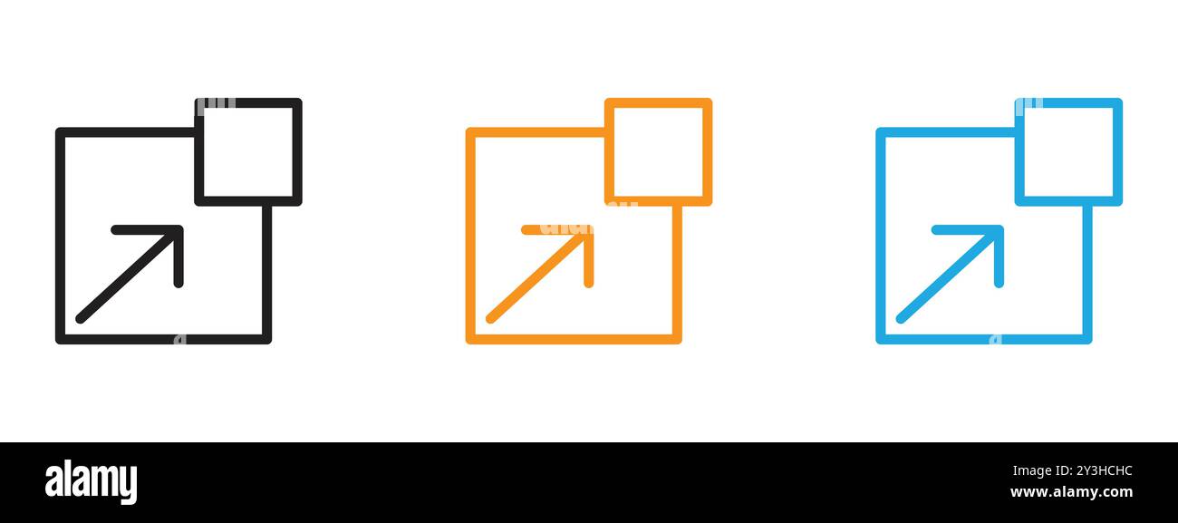 Insieme di logo vettoriale icona pop-up per l'interfaccia utente dell'app Web Illustrazione Vettoriale