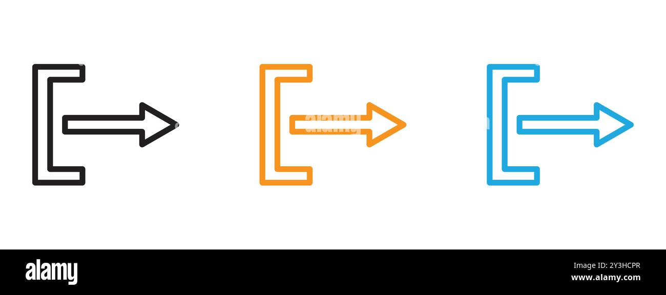 Set di logo vettoriale icona di disconnessione per l'interfaccia utente dell'app Web Illustrazione Vettoriale