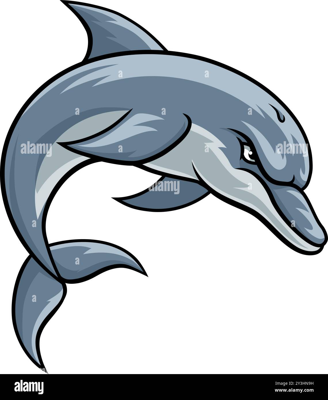 Mascotte dolphin 2024 n A4-16 Illustrazione Vettoriale