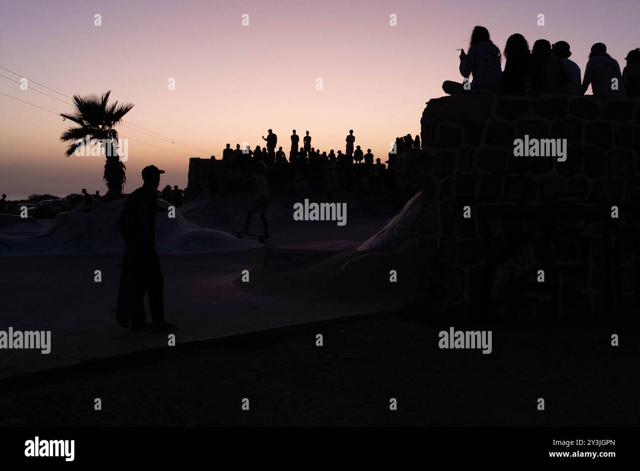 Taghazout Skate Park, Marocco Foto Stock