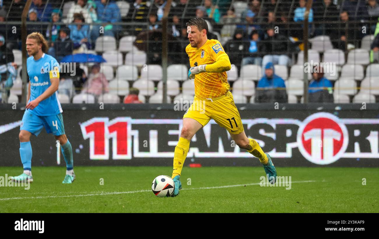 René Vollath (TSV 1860 München, 11), TSV 1860 Muenchen vs. Dynamo Dresden, Fussball, 3. Liga, 5 anni. Spieltag, Saison 24/25, 14.09.2024, foto: Eibner-Pressefoto/Jenni Maul Foto Stock