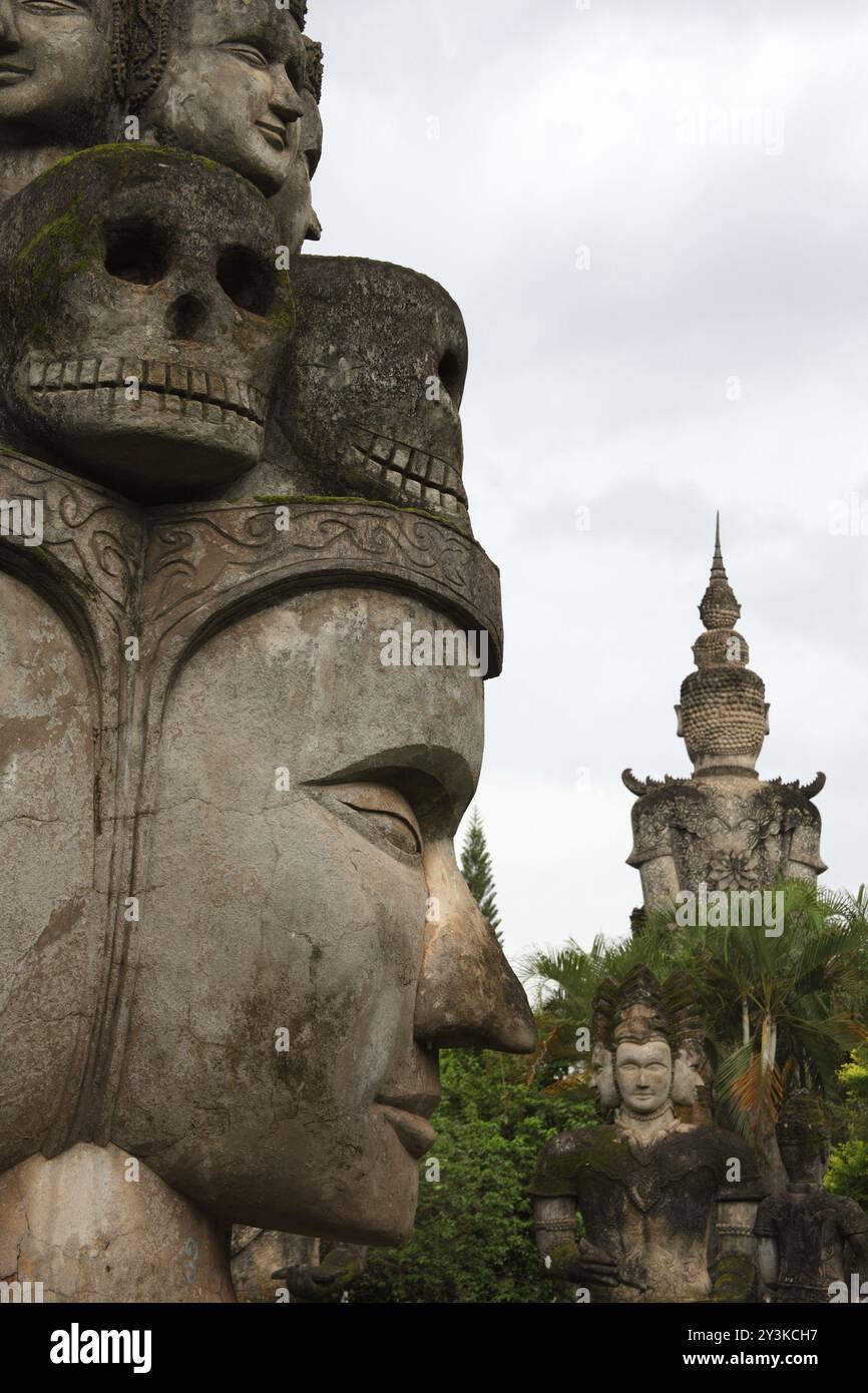 Xieng khuan Buddha Park vicino a Vientiane, Laos, Asia Foto Stock