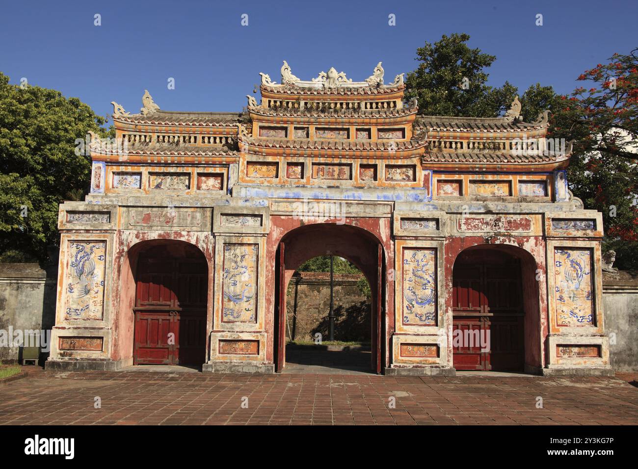 Scattata alla Cittadella di Hue, Vietnam, Asia Foto Stock