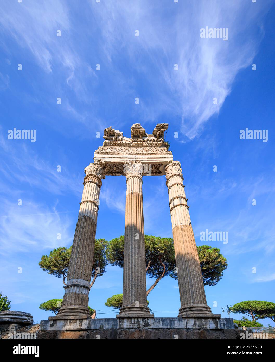 Tempio di Venere Genitrice nel foro di Cesare, Roma. Foto Stock