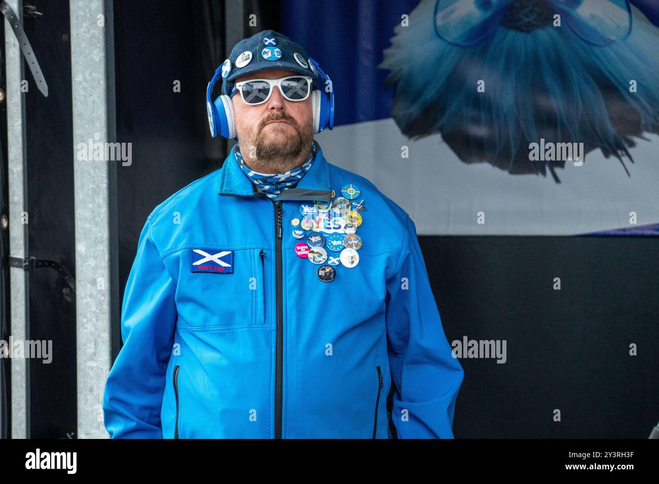 Glasgow, Scozia, Regno Unito. 14 settembre 2024. La speranza sulla paura si raduna a George Square a 10 anni dal referendum sull'indipendenza del 2014. Credito R.. Gass/Alamy Live News Foto Stock