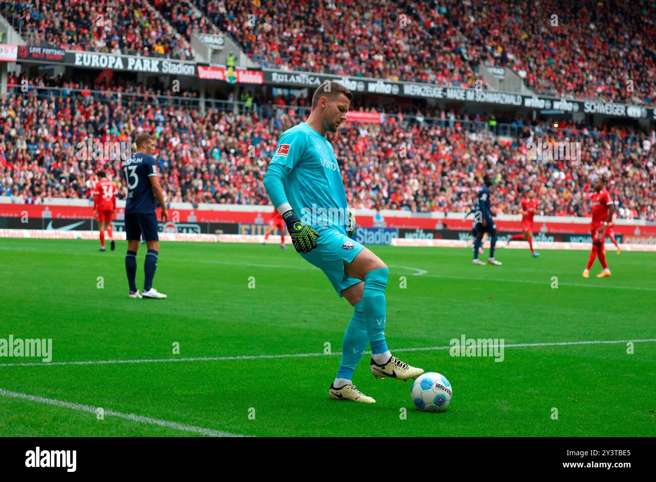 Friburgo, Germania. 14 settembre 2024. Torwart Patrick Drewes (VfL Bochum) beim Spiel der 1. FBL: 24-25: 3. Sptg. SC Freiburg - LE NORMATIVE DFL di VfL Bochum VIETANO QUALSIASI USO DI FOTOGRAFIE COME SEQUENZE DI IMMAGINI E/O QUASI-VIDEONann credito: dpa/Alamy Live News Foto Stock