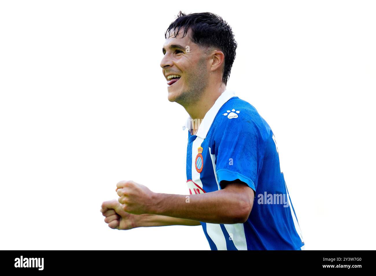 Barcellona, Spagna. 14 settembre 2024. Alvaro Tejero dell'RCD Espanyol durante la Liga EA Sports match tra l'RCD Espanyol e il Deportivo Alaves giocato allo stadio RCDE il 14 settembre 2024 a Barcellona, Spagna. (Foto di Bagu Blanco/PRESSINPHOTO) credito: PRESSINPHOTO SPORTS AGENCY/Alamy Live News Foto Stock
