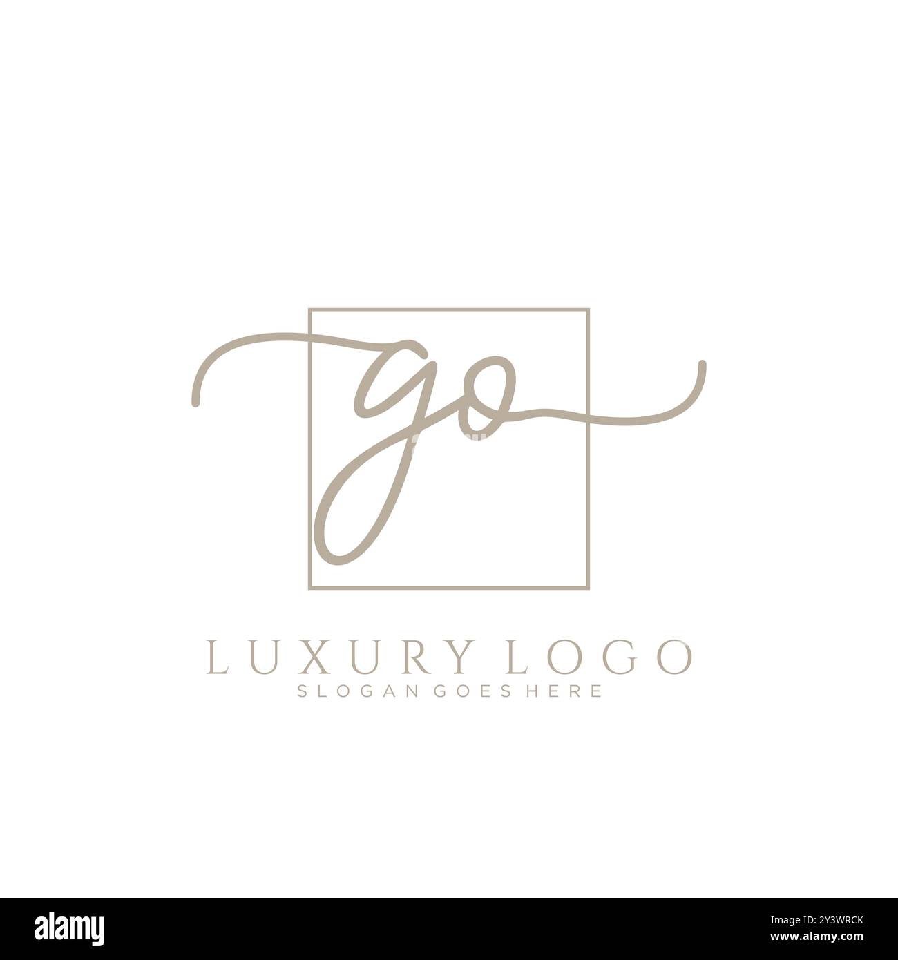 VAI disegno iniziale del logo della scrittura a mano Illustrazione Vettoriale
