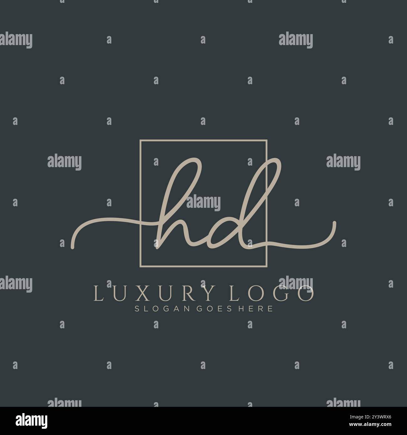 Logo di scrittura a mano HD iniziale Illustrazione Vettoriale