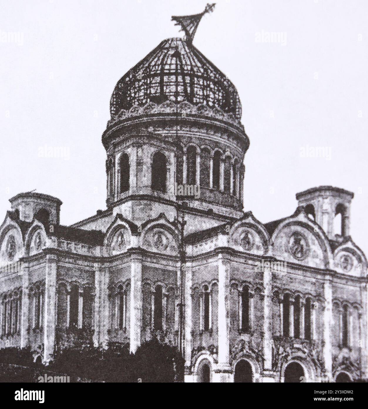 Demolizione della Cattedrale di Cristo Salvatore. Mosca, 1931. Foto Stock