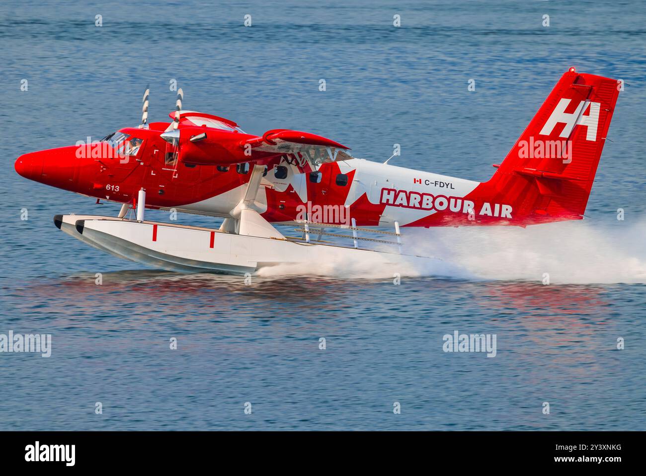 Canada, Vancouver 10. Agosto 2024: De Havilland Canada DHC-6-300 Twin Otter da Harbour Air Foto Stock