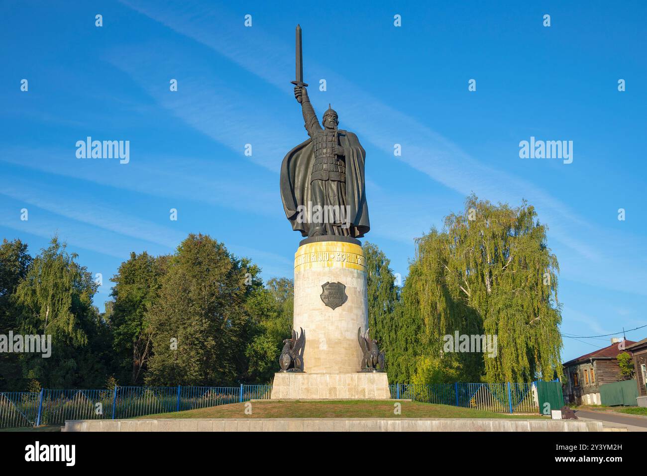 MUROM, RUSSIA - 06 SETTEMBRE 2024: Monumento al santo monaco Ilia Muromets, Murom, Russia Foto Stock