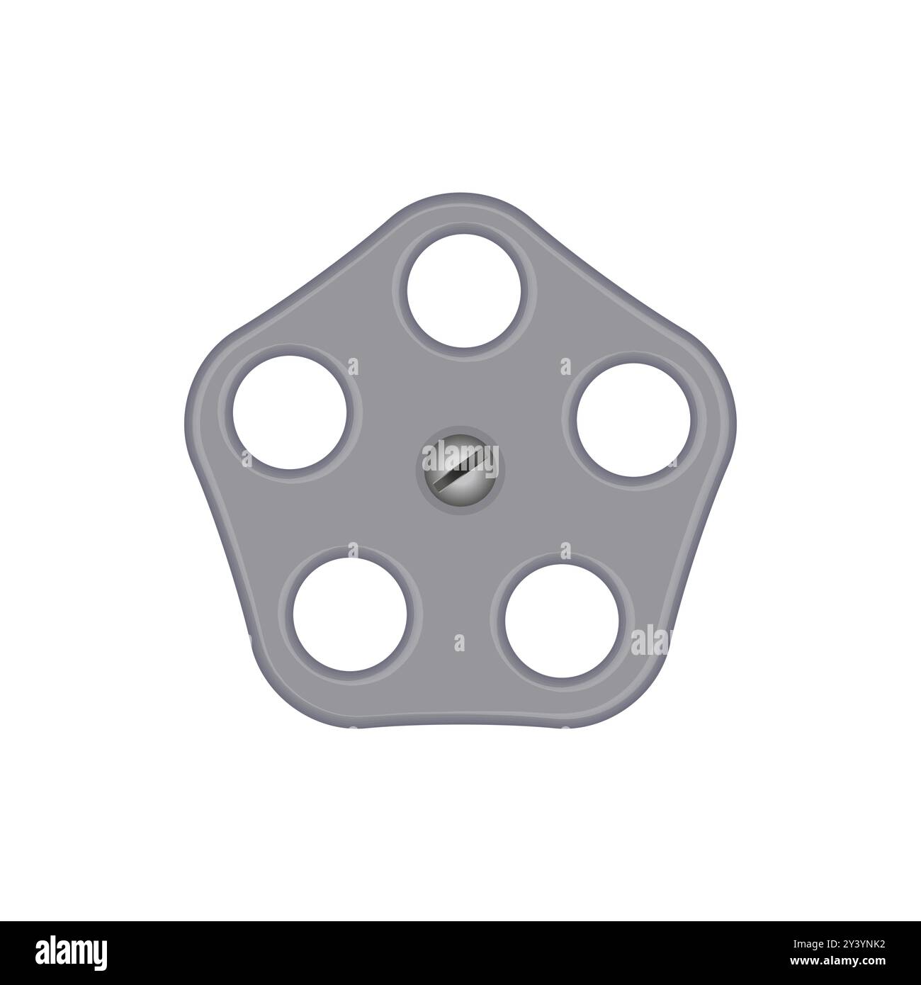 Immagine vettoriale di un tubo metallico a forma di S, isolato su sfondo bianco. Illustrazione Vettoriale