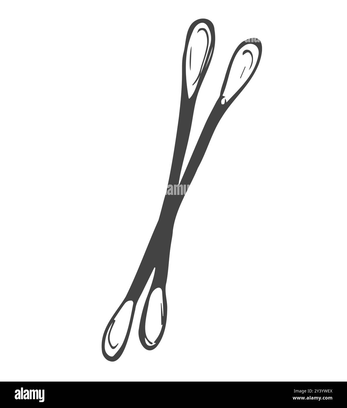 Batuffoli di cotone disegnati a mano, l'icona del doodle. Illustrazioni di schizzi vettoriali per stampanti, Web, dispositivi mobili e infografiche isolate Illustrazione Vettoriale