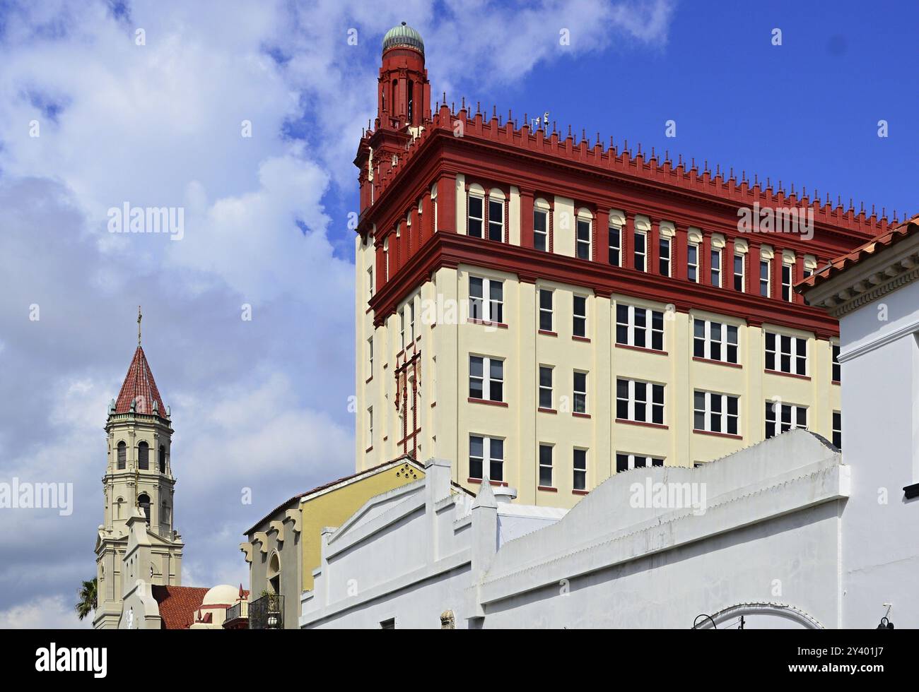 Edificio storico nella città vecchia di St. Augustine, Florida, Stati Uniti, Nord America Foto Stock