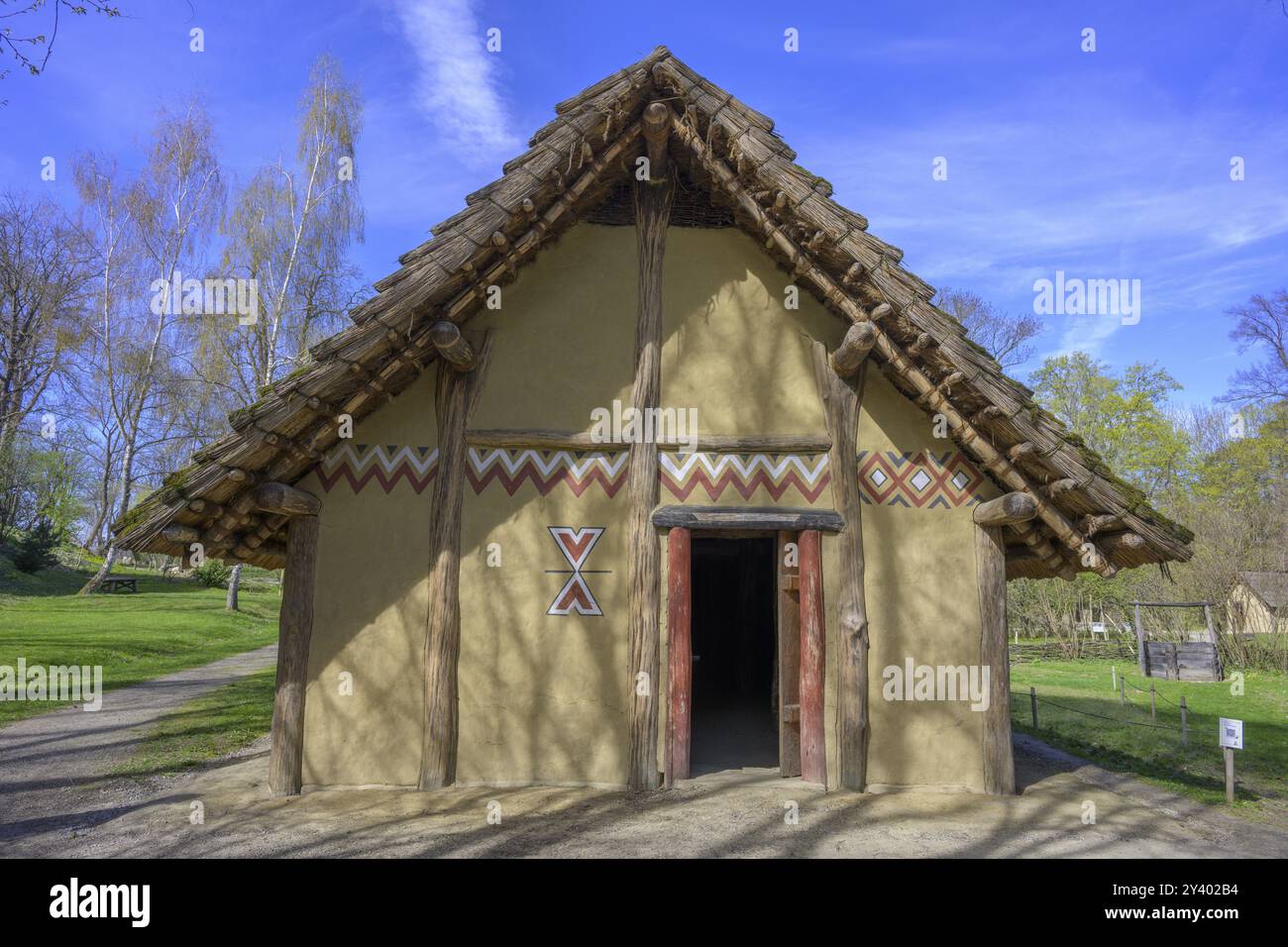 Casa di riposo neolitica, Museo Mamuz, Asparn an der Zaya, bassa Austria, Austria, Europa Foto Stock