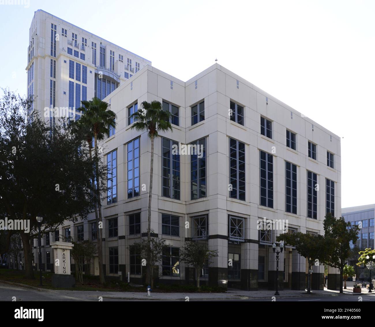 Orange County Court House nel centro di Orlando, Florida, Stati Uniti. Orange County District Court nel centro di Orlando, Florida, Stati Uniti, Nord America Foto Stock