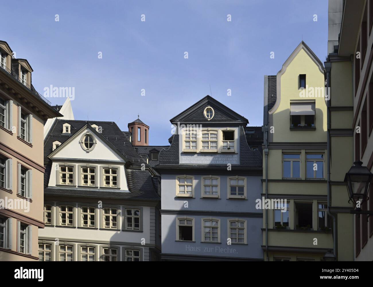 Edifici storici nel centro storico di Francoforte sul meno, Assia, Germania, Europa Foto Stock