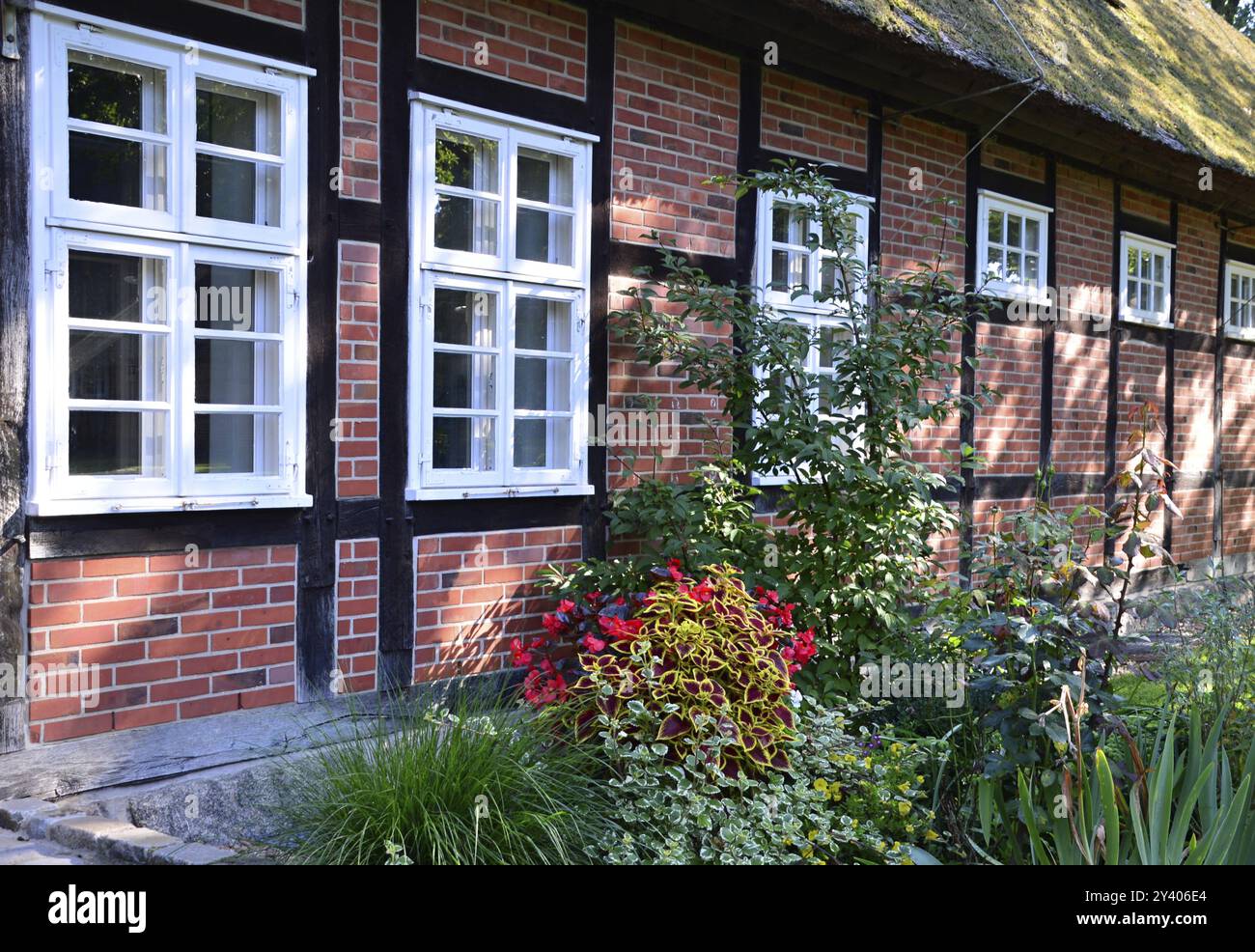 Fattoria storica nella città di Neuenkirchen, bassa Sassonia, Germania, Europa Foto Stock