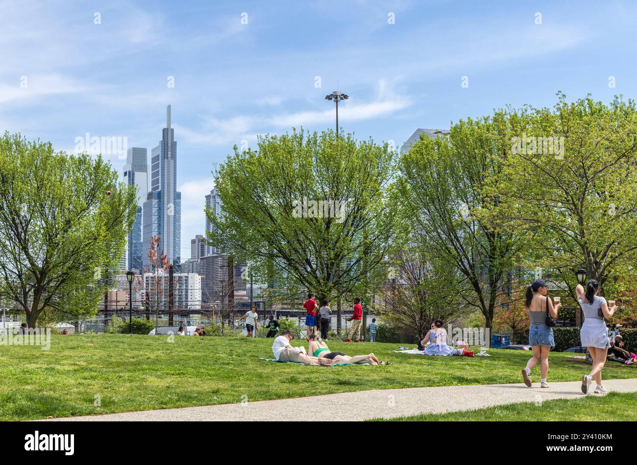 Drexel Park e Powelton in West Philadelphia, Pennsylvania, Stati Uniti Foto Stock