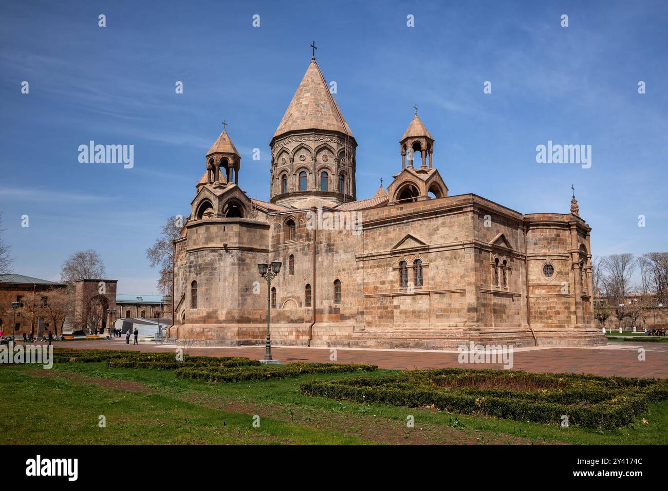 Cattedrale di Etchmiadzin, la chiesa principale della Chiesa Apostolica Armena. Vagharshapat, provincia di Armavir, Armenia Foto Stock